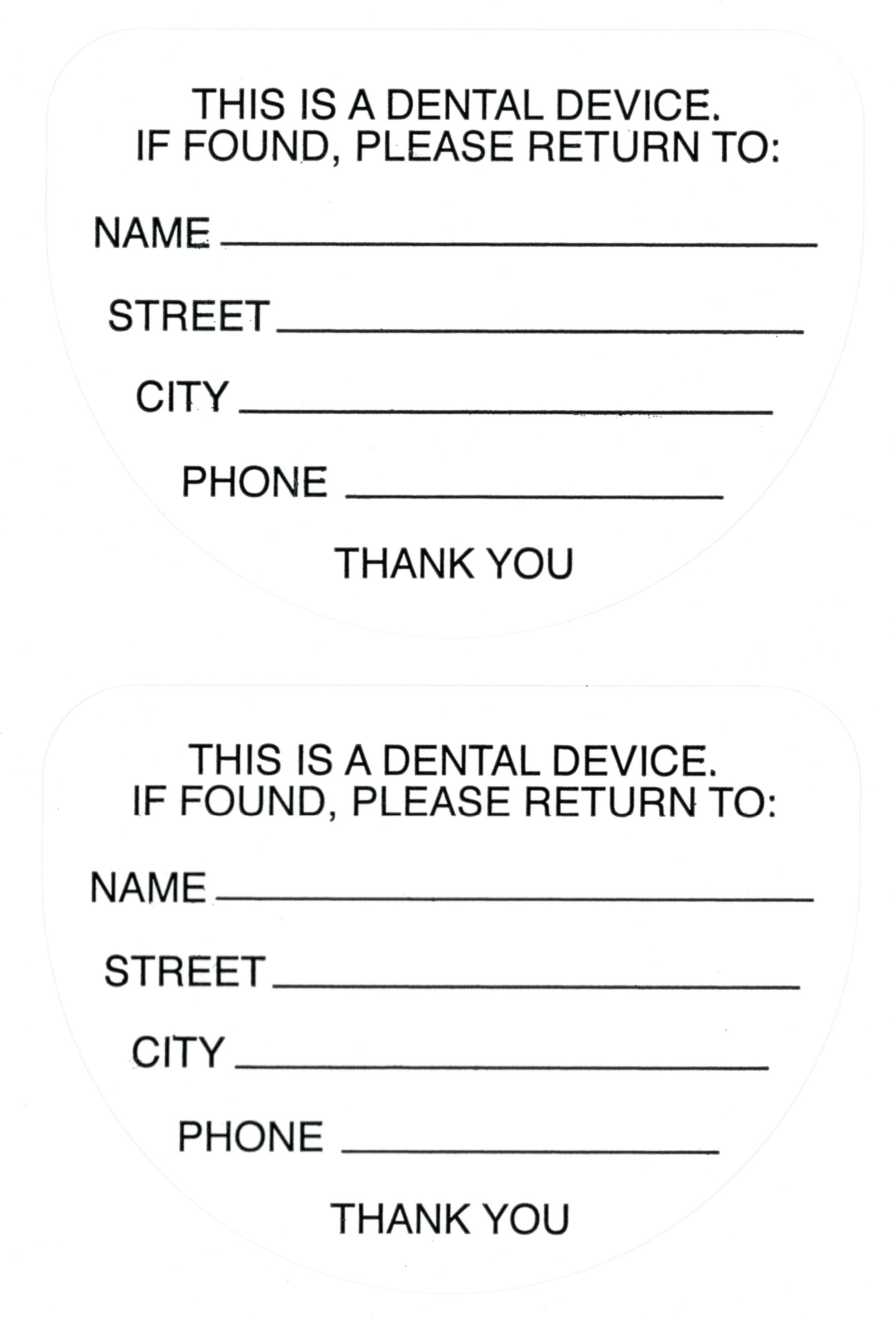 Retain Labels Extra Retainer Case Labels (Sheet of 25) | Express Dental Products, Inc.